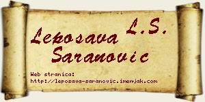 Leposava Šaranović vizit kartica